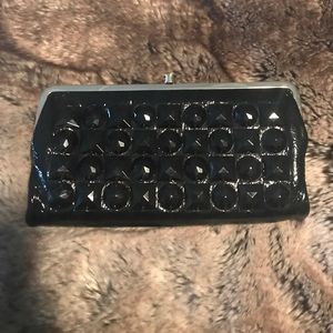 Hobo black jeweled wallet/clutch